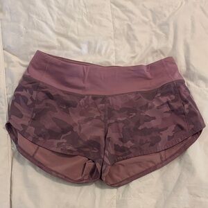 lululemon athletica Purple Camouflage Athletic Shorts